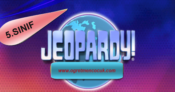 İngilizce 5.Sınıf 2.Ünite (My Town) Jeopardy Oyunu - Öğretmen Çocuk