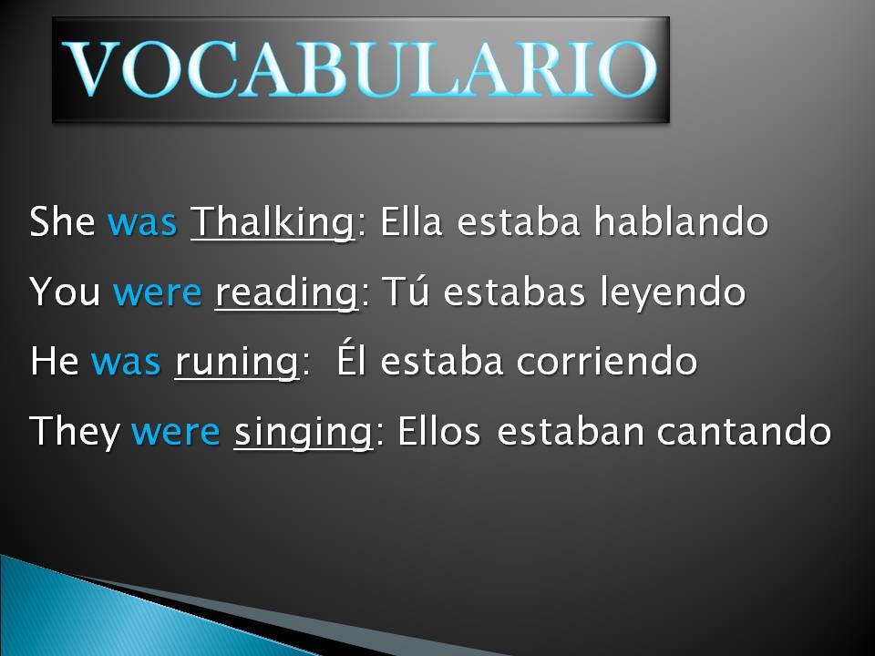 Tiempos Verbales en Inglés Past Progressive Tense (Pasado Progresivo)