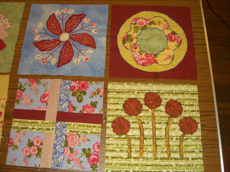 sashiko and other stitching Japanese Taupe Quilt Blocks as Block of