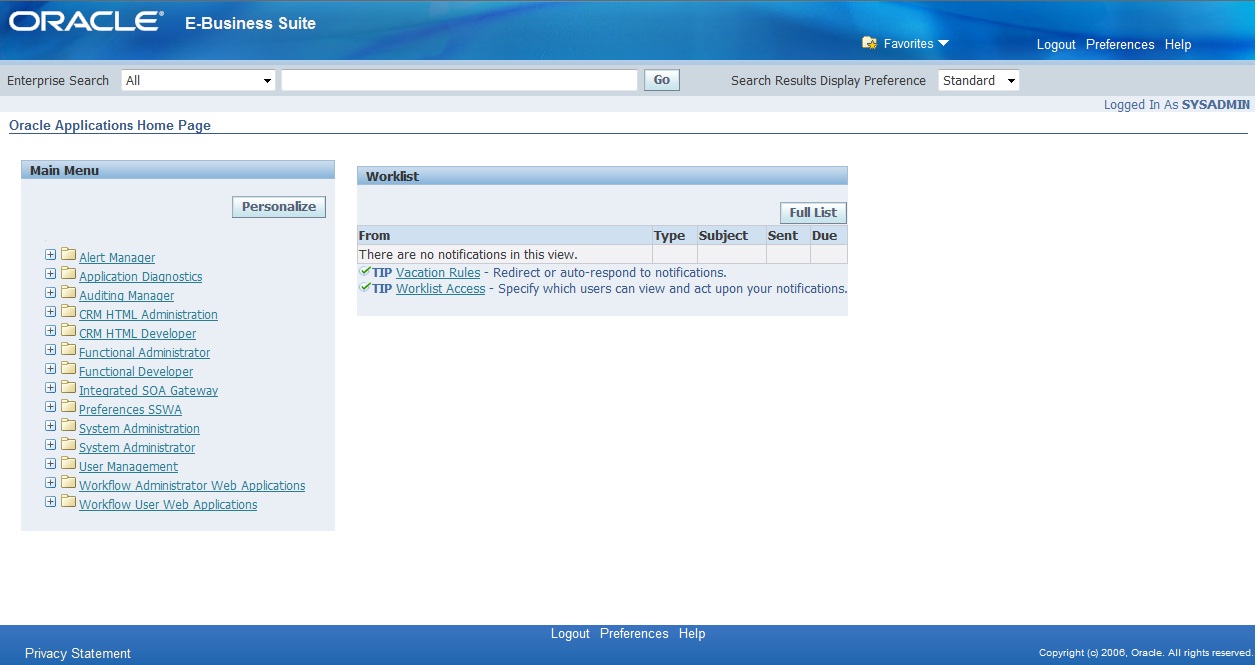 DBA Story How to Revert R12.1.3 Homepage Layout to Personal Homepage