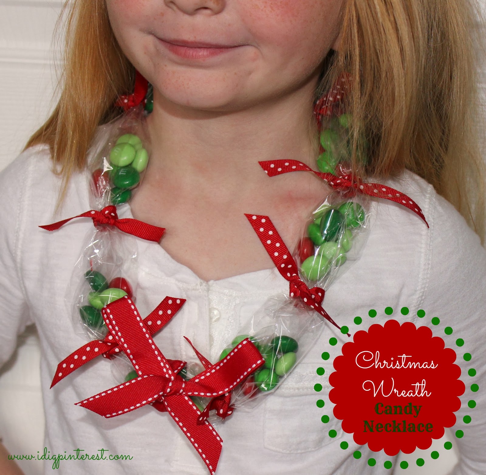 Christmas Wreath Candy Necklace Design Dazzle