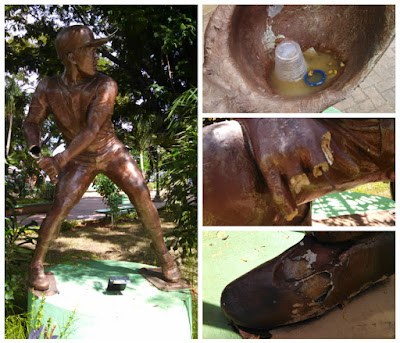 Editorial OPD ; Estatuas de los inmortales en parque de La Romana, deterioradas y profanadas. 