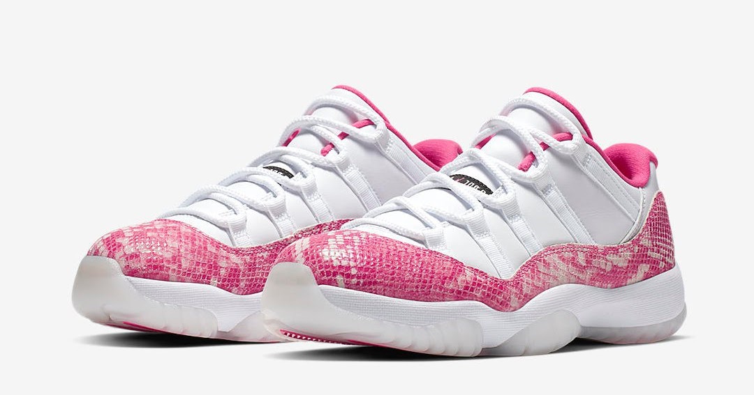 WMNS AIR JORDAN 11 RETRO LOW WHITE/BLACK-RUST PINK