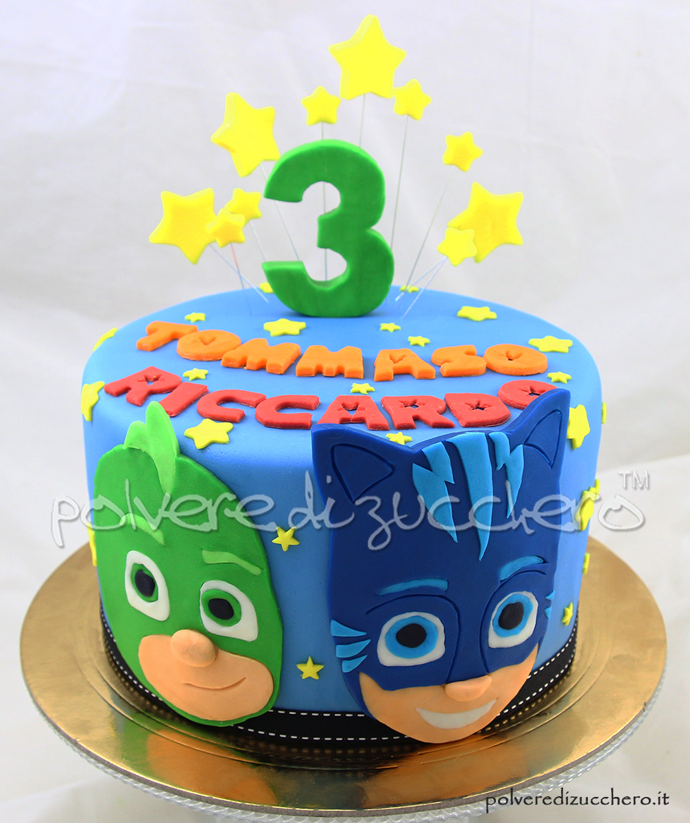 Torta di compleanno Pj Mask - In cucina per Amore