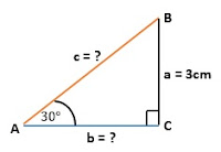 Menghitung Panjang Sisi Segitiga Jika Diketahui Besar Sudutnya