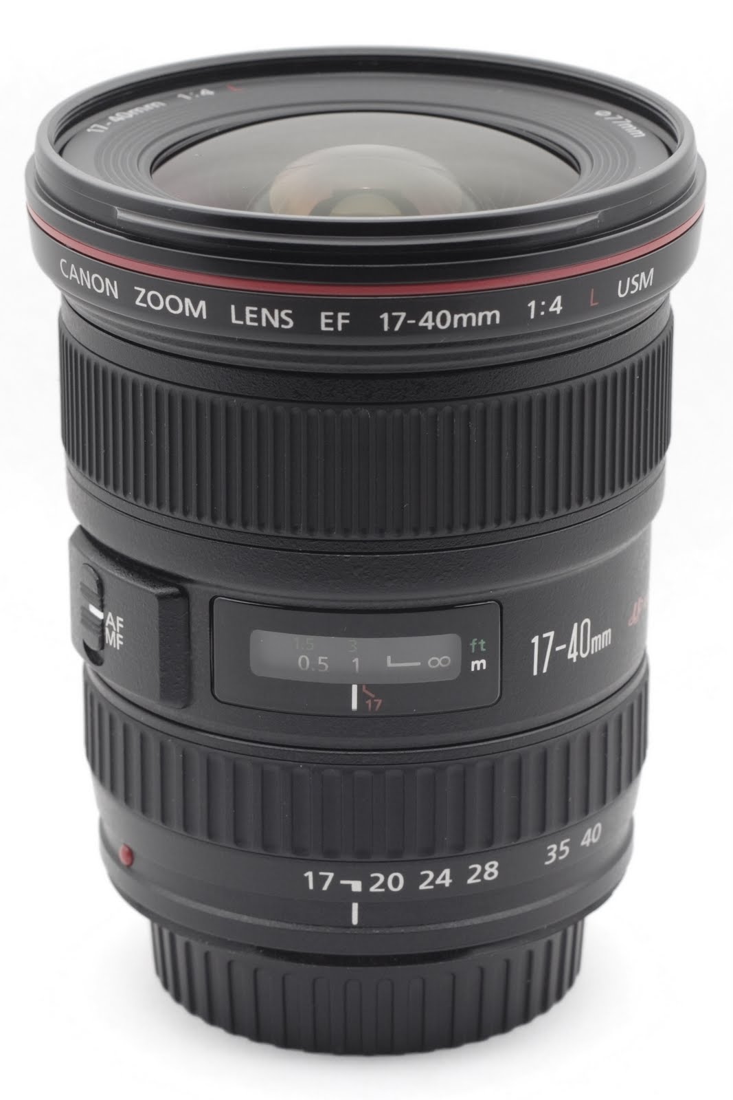 Canon EF 17-40mm f/4L USM Ultra-Wide Zoom Lens Technical Specs
