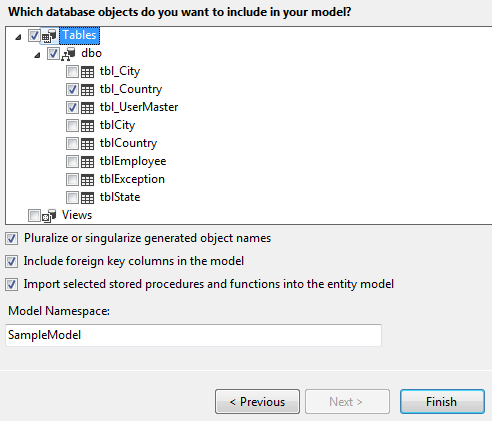 Selecting Database Objects Selecting Database Objects