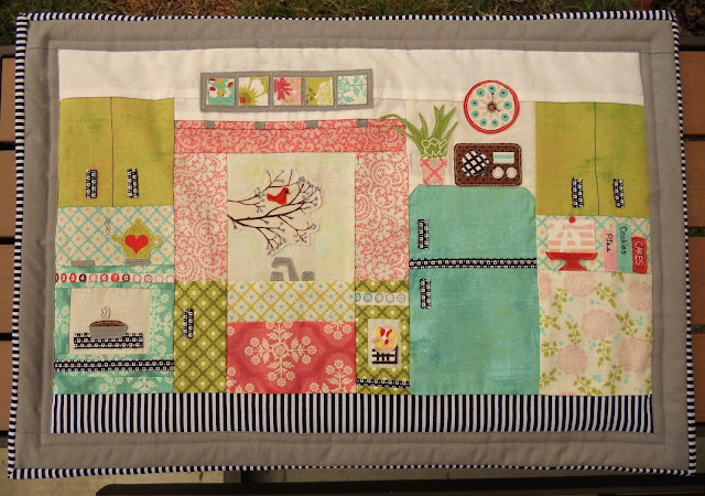 Retro Kitchen Mini Quilt by Heidi Staples of Fabric Mutt