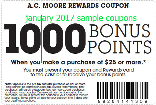 Coupons for ac moore and michaels For every AC Moore coupon you find, you can double your savings by shopping the weekly ads that are filled with discounts and deals. Don’t let your favorite holiday go by without baking a patriotic cake, decorating stockings for Santa or painting a graduation banner when you stock up on supplies from AC Moore.