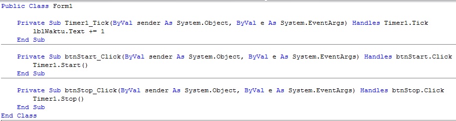 Menggunakan Timer di Vb.net