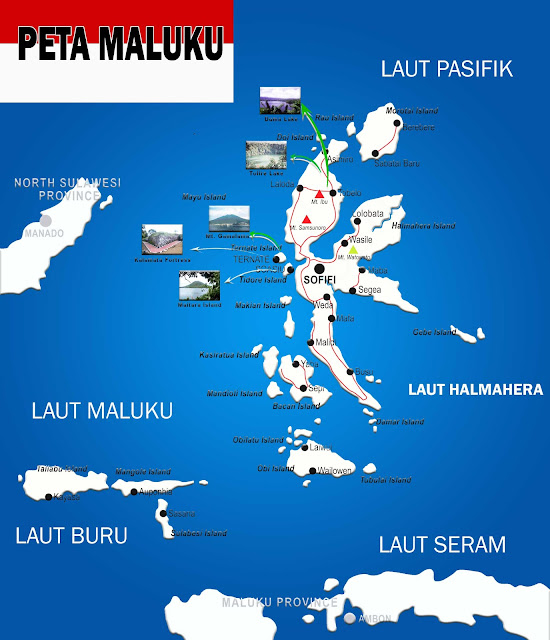 Peta Maluku lengkap nama Pulau