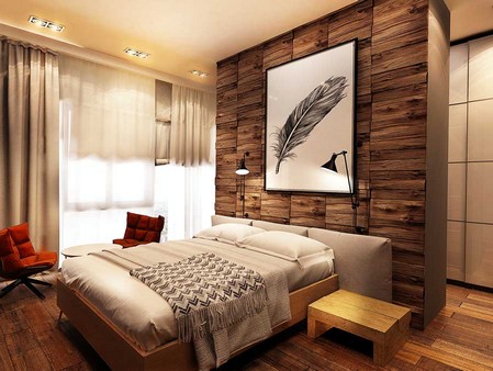 Wanddeko-schlafzimmer-holz-massiv-für-zeitgenössische-Wohnungsideen