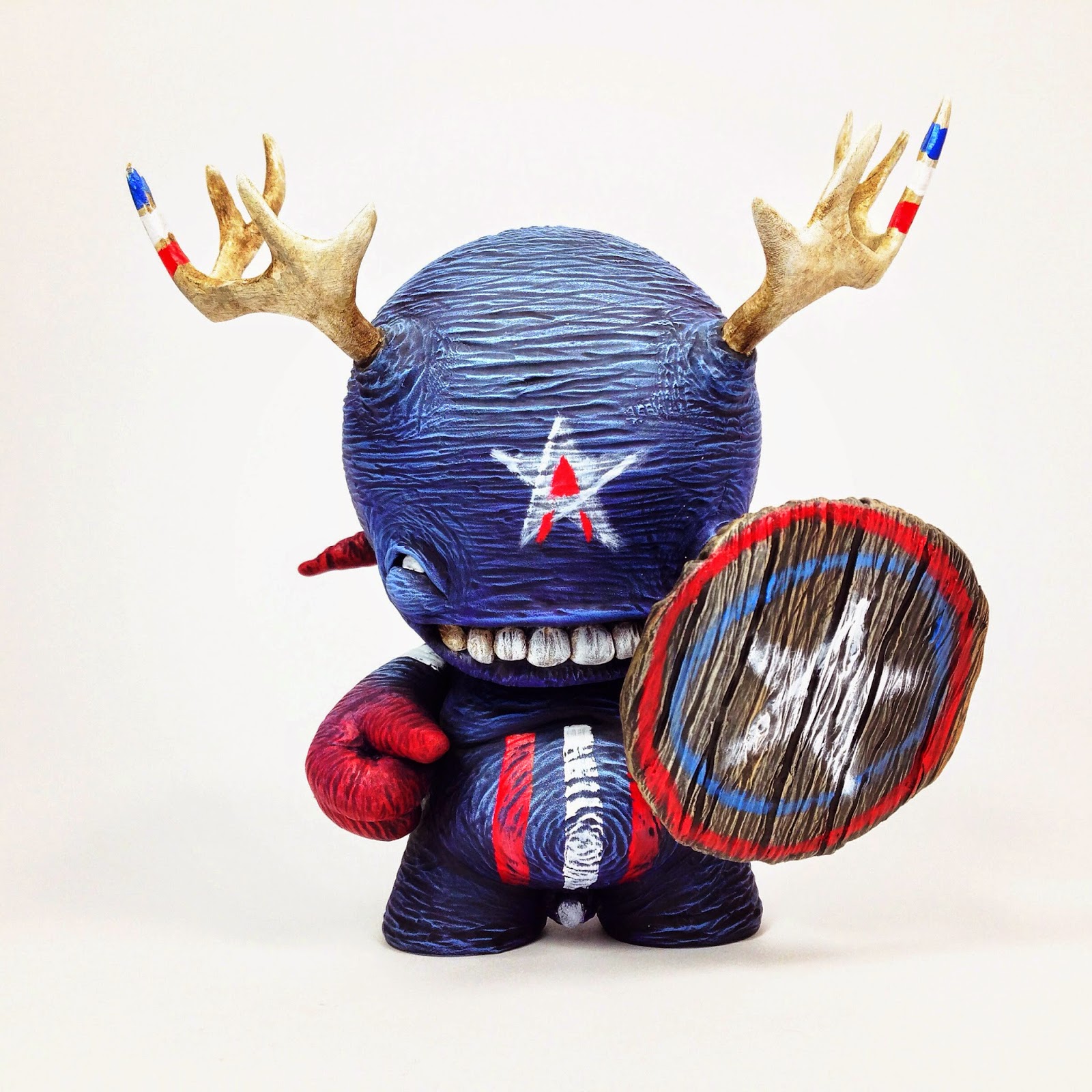 Captain America ShadowBoss Custom Munny Vinyl Figure by Shadoe Delgado