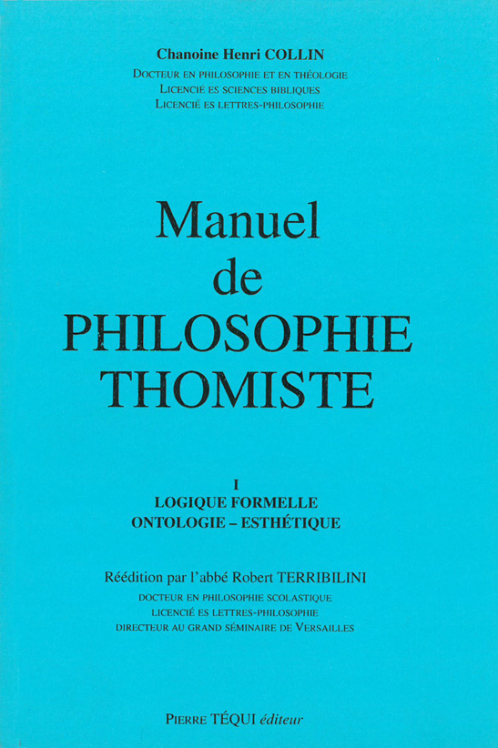 Manuel de philosophie thomiste