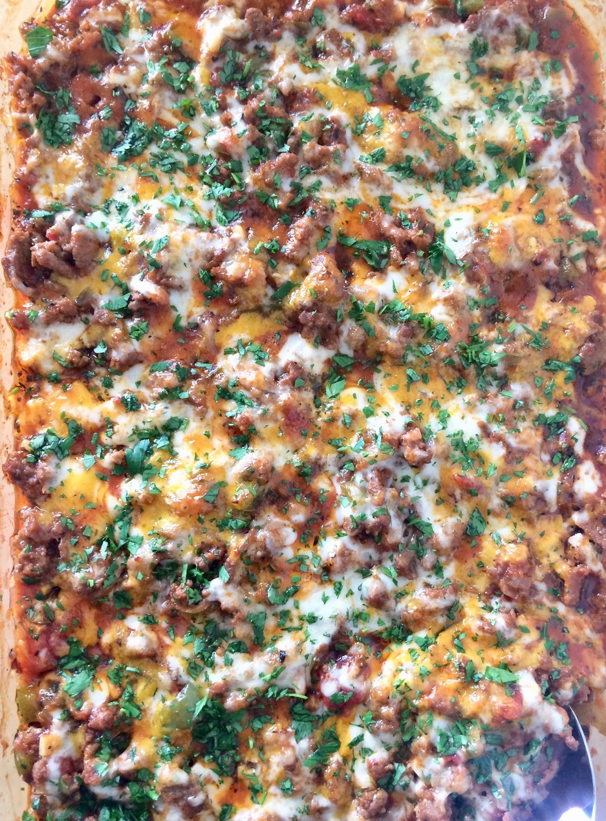 Savory Moments Cheesy Italian zucchini & turkey casserole