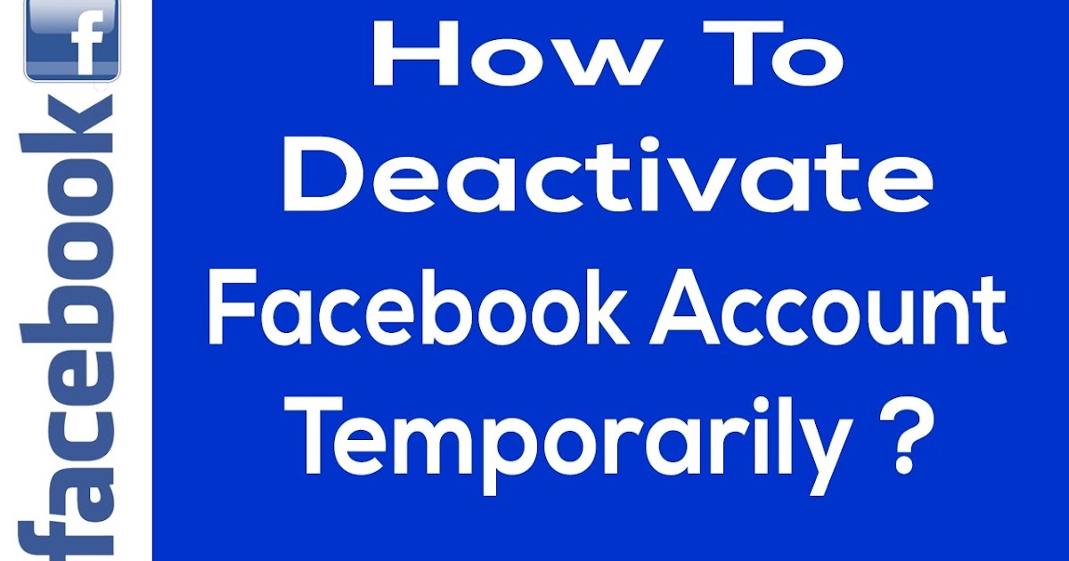 How to Deactivate FB page ~ Facebook Helper Blog