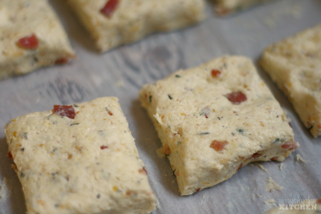 Bacon Rosemary Einkorn-Cornmeal Biscuit dough