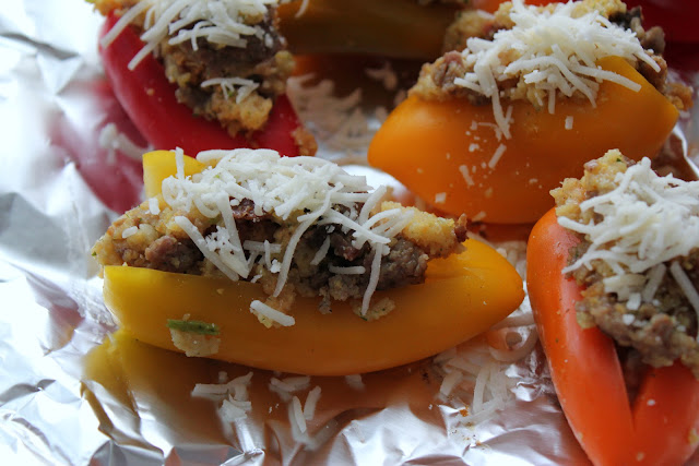 Serve these easy to make, Colorful Cornbread and Sausage Stuffed Mini Peppers Recipe for the Holidays!