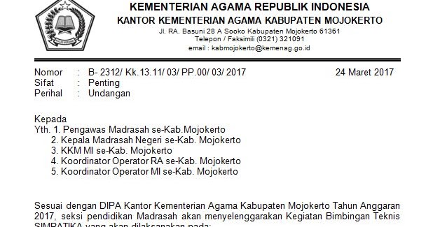 Pendma Kab. Mojokerto BIMTEK SIMPATIKA 27 MARET 2017