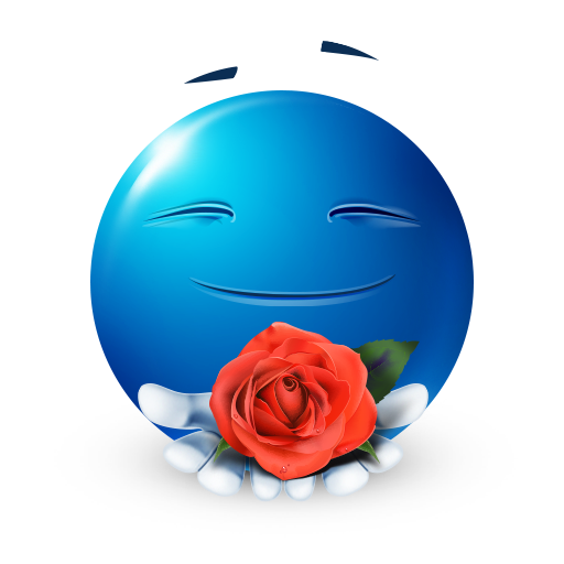 Smiley Offering a Rose Symbols & Emoticons
