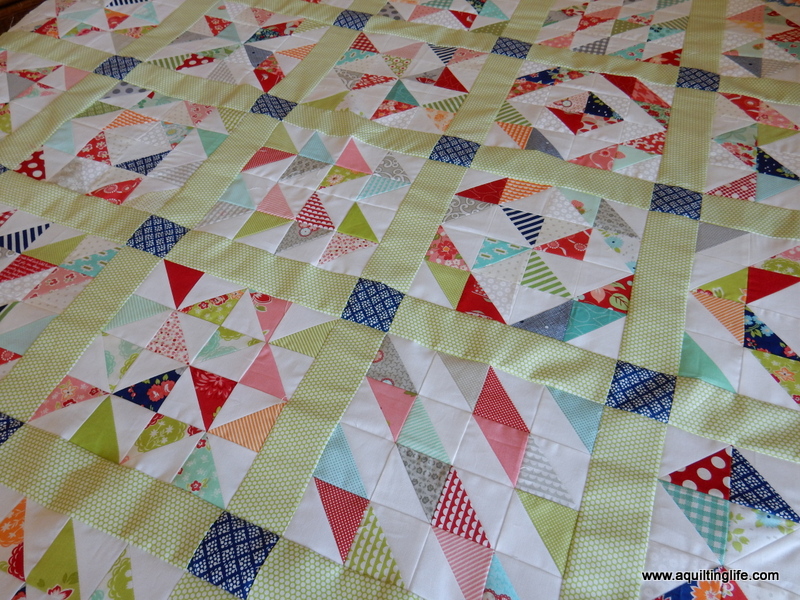 HalfSquare Triangle Scrap Quilt A Quilting Life a quilt blog