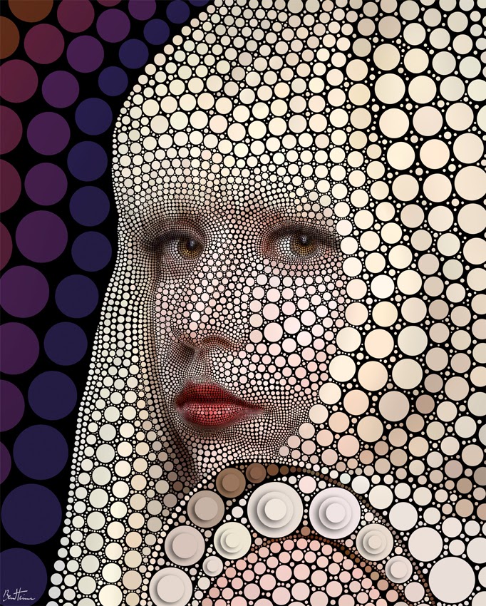 06-Lady-Gaga-Ben-Heine-Painting-&-Sculpture-Digital-Circlism-Portraits-www-designstack-co