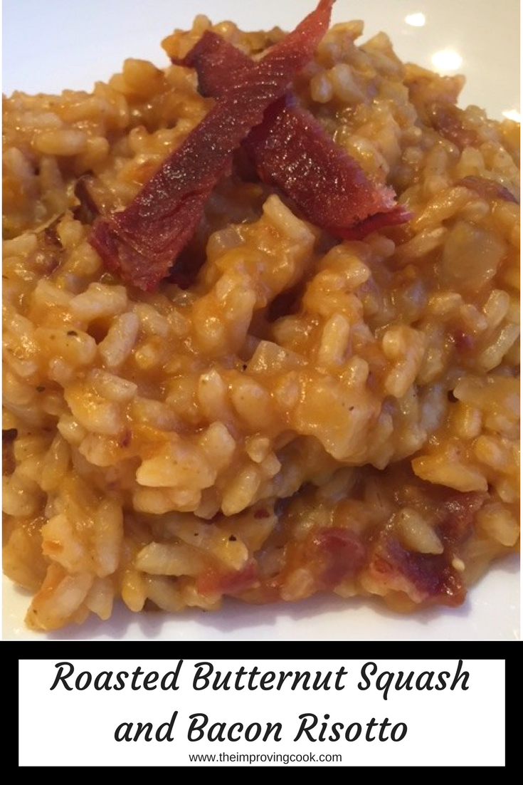 Roasted butternut Squash and Bacon risotto