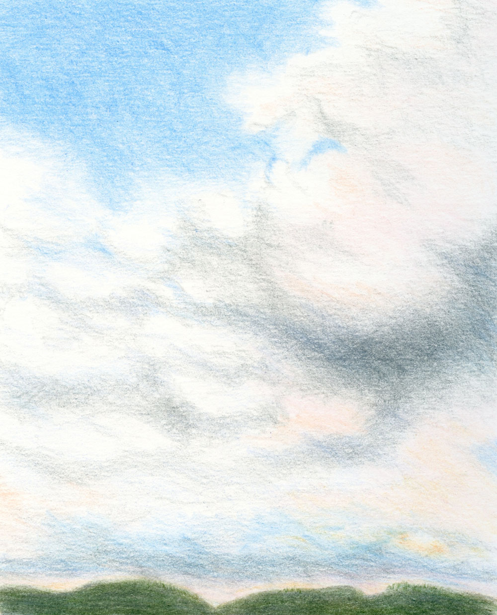 How To Draw Realistic Clouds With Colored Pencil