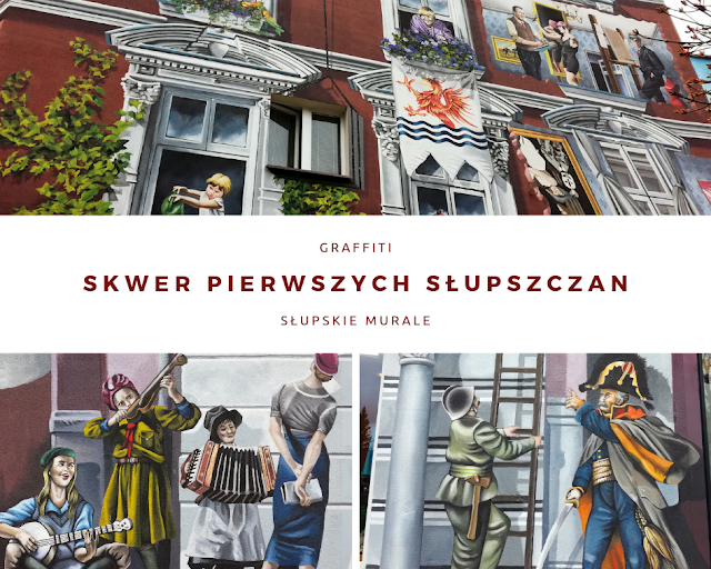 Skwer Pierwszych Słupszczan - mural kamienica