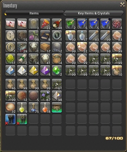 FFXIV Helpful Tips Item Sorting Macro