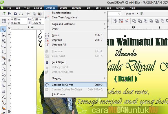 Cara agar teks file corel tidak berubah saat dibuka di