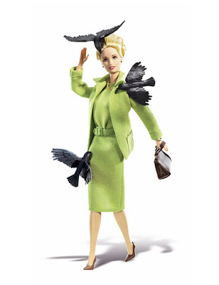 Melanie Daniels (Tippi Hedren) en Los pájaros, como muñeca de Mattel - Cine de Escritor Melanie Daniels (Tippi Hedren) en Los pájaros, como muñeca de Mattel - Cine de Escritor
