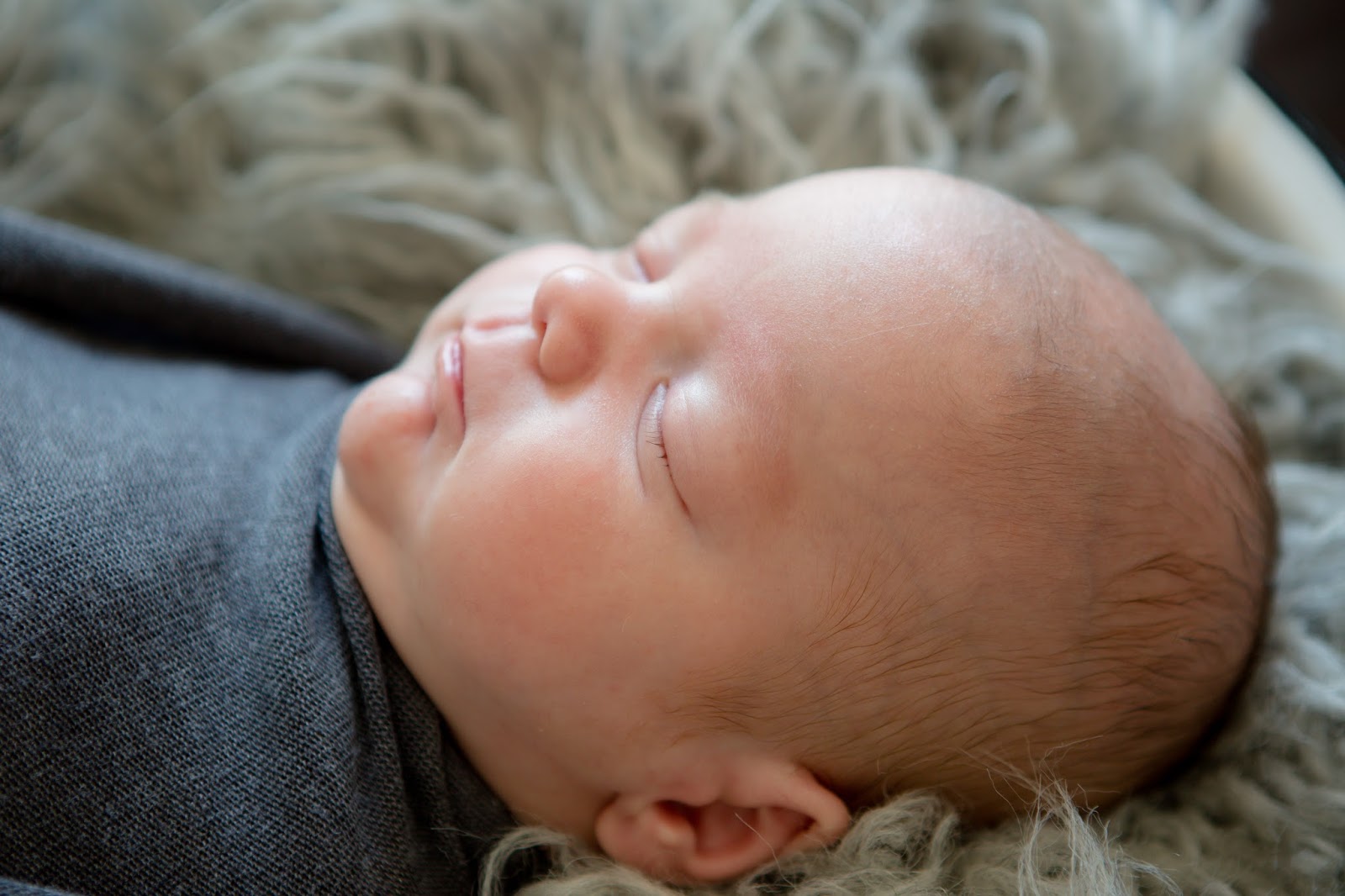 newborn baby boy close up