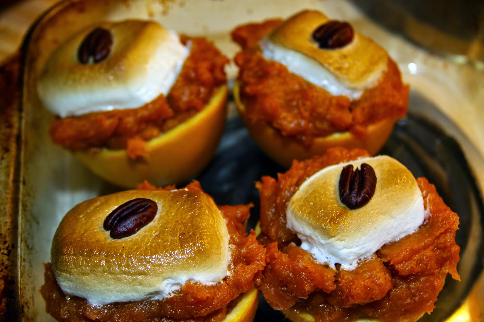 For the Love of Food Holiday Sweet Potato Stuffed Orange Cups