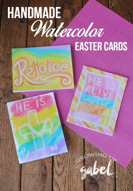handmade easter cards with watercolors
