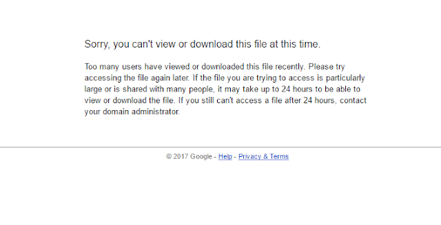 Bagi teman yang ingin mendownload file yang dibagikan di  Cara Download File di Google Drive yang Limit Akses