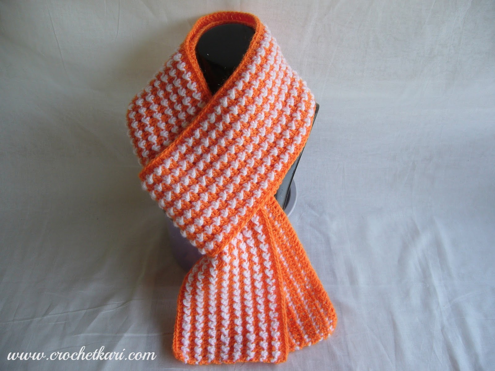 orange crochet scarf crochetkari