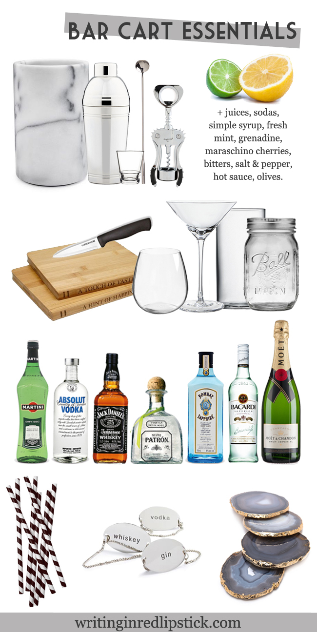 Bar Cart Essentials | Everything You Need For Your Home Bar things I need for a bar