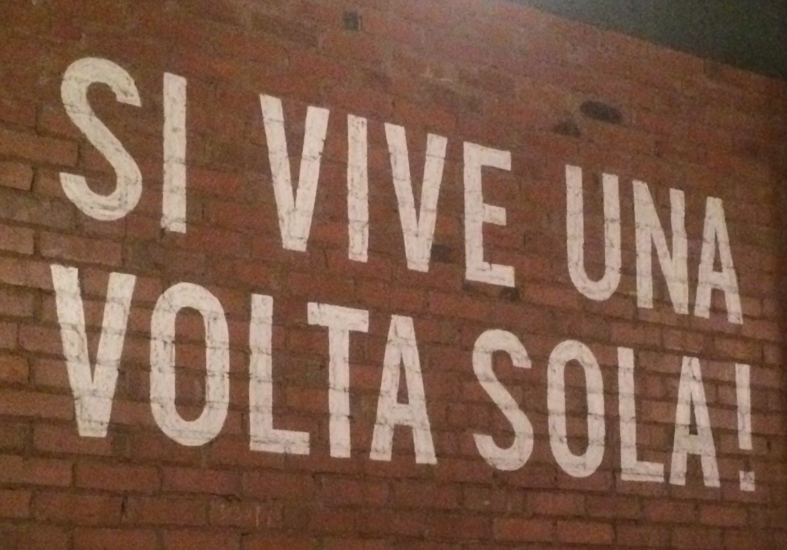 Si Vive Una Volta Sola Frasi SI VIVE UNA SOLA VOLTA