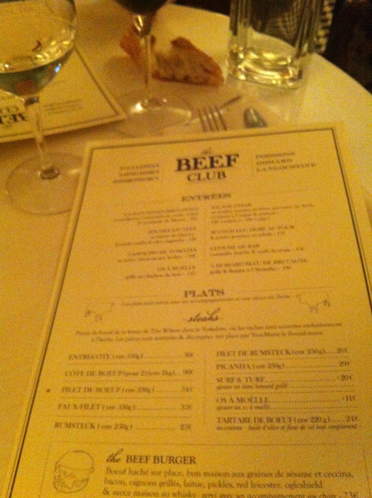 A Table Paris ! Beef Club Paris 1