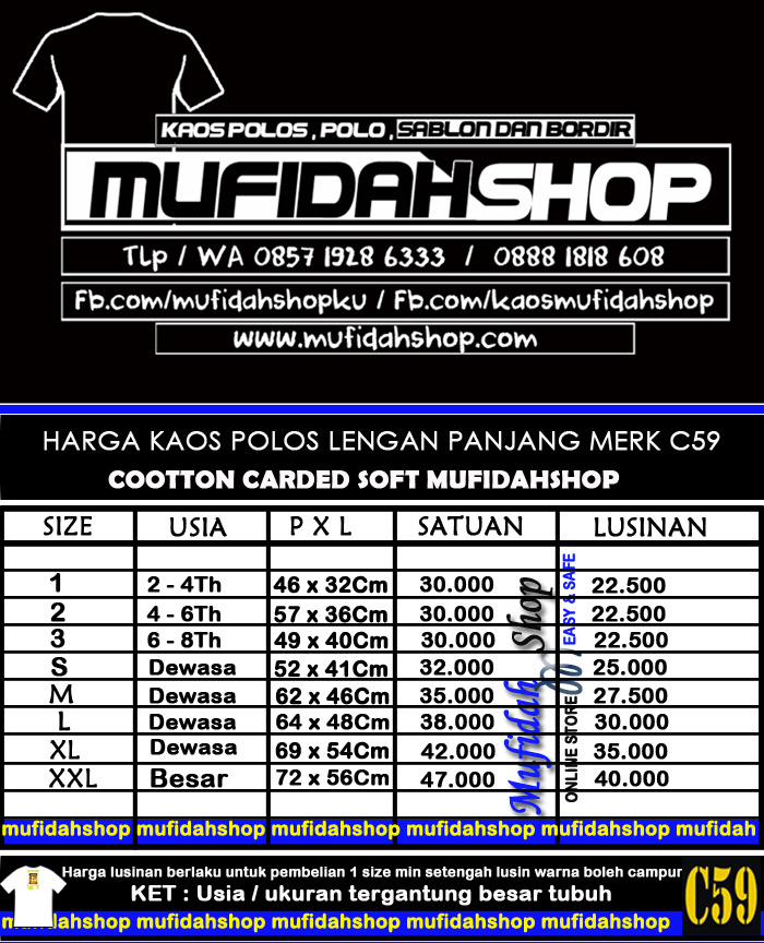 kaos raglan merk c59 mufidah shop kaos raglan merk c59 mufidah shop