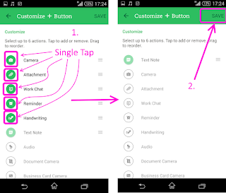 Evernote Android App: customize note creation button "+" - quick text notes 6