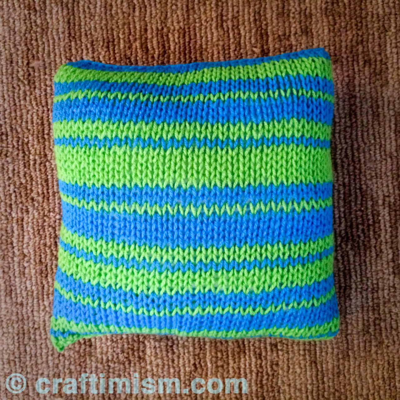 Craftimism Knit ottoman cover