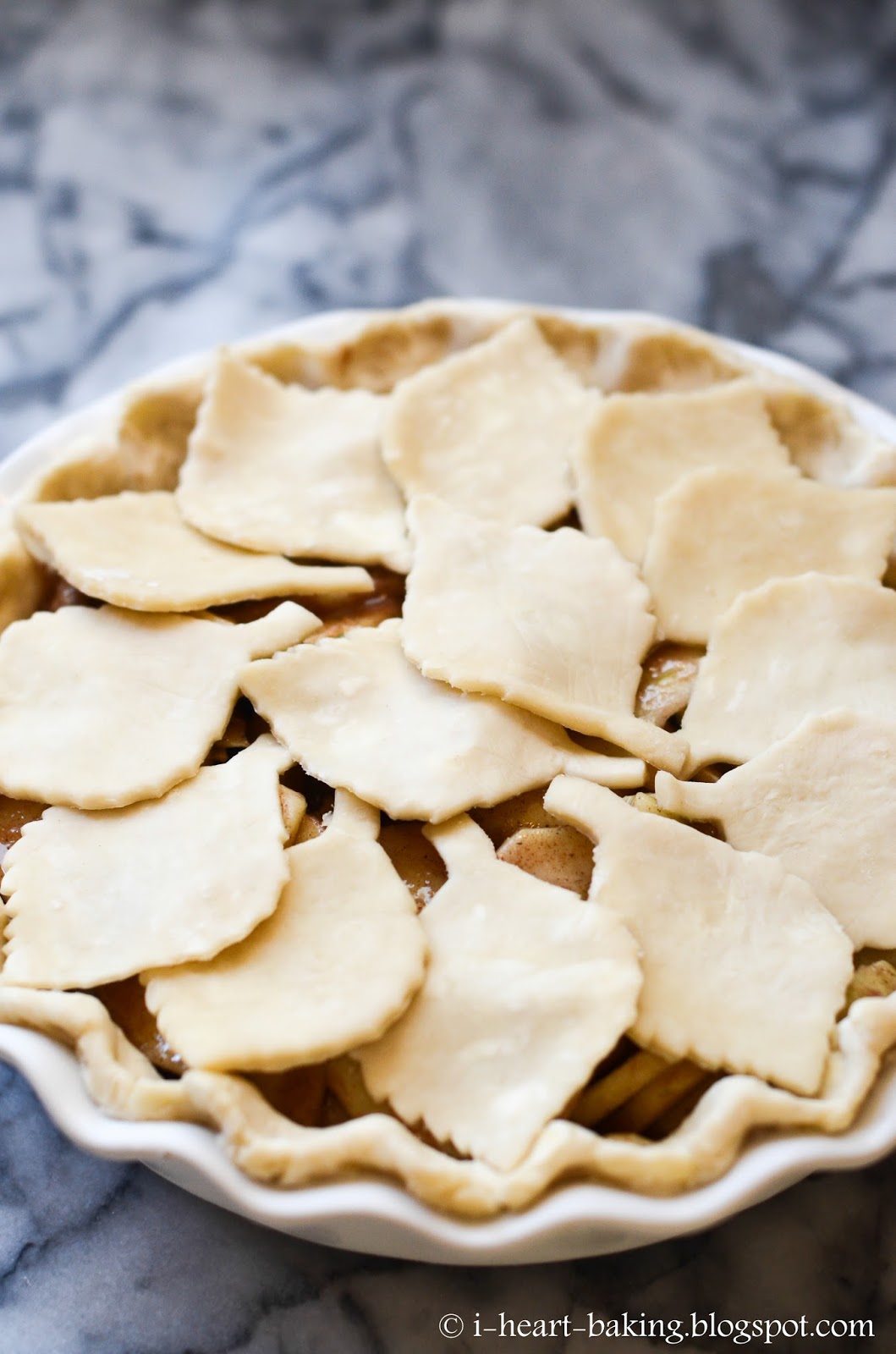i heart baking! fall leaf cutout apple pie