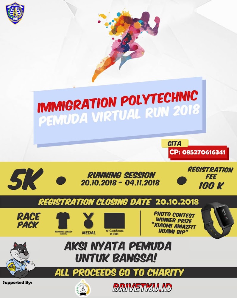 Immigration Polytechnic Pemuda Virtual Run For Indonesia • 2018 Immigration Polytechnic Pemuda Virtual Run For Indonesia • 2018