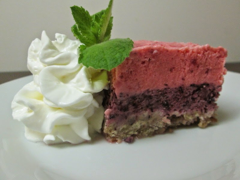 a girl eats world July 4th Frozen Berry Cake