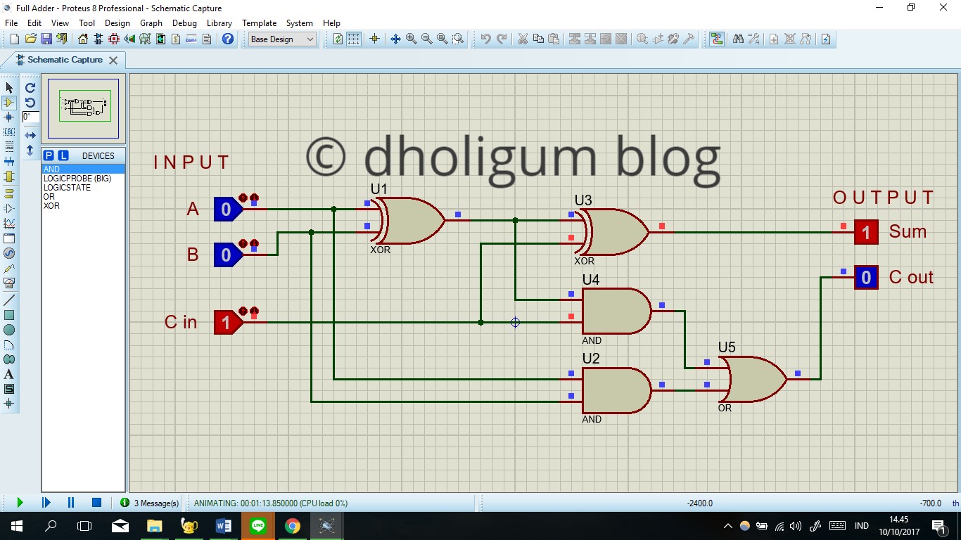 Rangkaian Full Adder Dholi Gum Blog