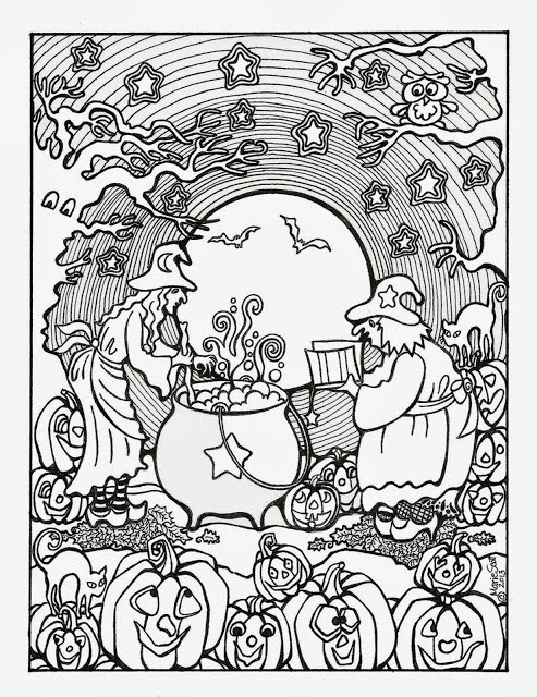 Serendipity Hollow: Free Halloween Coloring Book Page