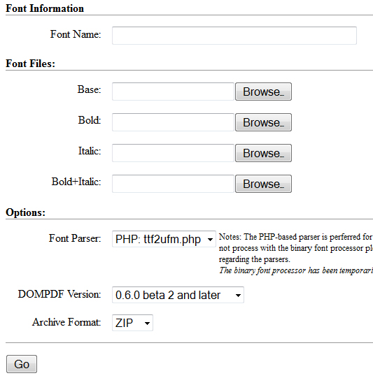 Dompdf install new fonts downloads