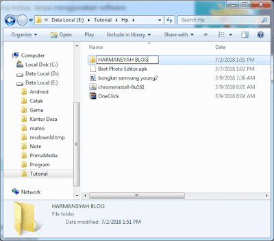 Buat Folder - Mengunci Folder Tanpa Software